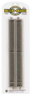 Bachmann 44815 N Scale E-Z Track Straight Track Nickel Silver Gray