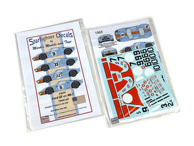 Starfighter Decals 2409 1/24 - Ford GT Mk. I 1968 1969 Season