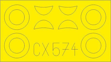 Eduard CX574 1/72 Mask U-2/Po-2VS for ICM Canopy Mask Set