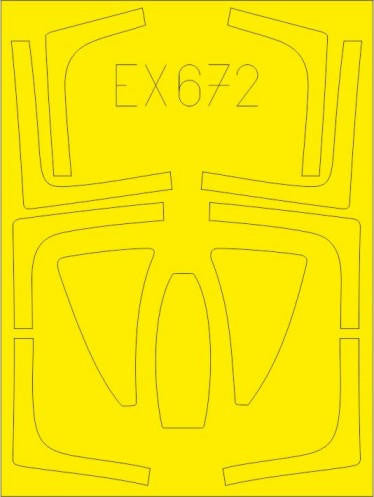 Eduard EX672 1/48 Mask F-14D for AGK Canopy Mask Set
