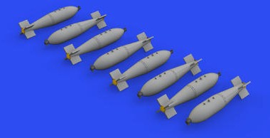 Eduard 672276 1/72 Aircraft- British 1000lb Free Fall Bombs (Photo-Etch & Resin)