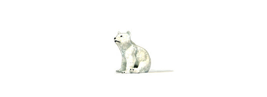 Preiser 29500 HO Scale Baby Polar Bear Animal Figure