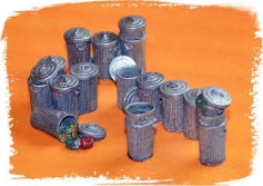 Bar Mills 4022 O Scale Garbage Pails (Unpainted Resin Castings)
