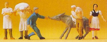 Preiser 14129 HO Scale People Working At The Mill