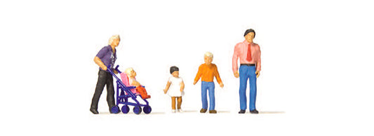 Preiser 10721 HO Scale Family Outing Figure Set