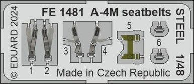 Eduard FE1481 1/48 A-4M Seatbelts STEEL Zoom Set for MAGIC FACTORY