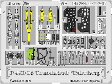 Eduard FE240 1/48 P-47D-25 Thunderbolt Photo Etch for Tamiya