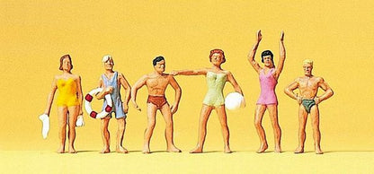 Preiser 10070 HO Scale Recreation & Sports Standing Swimmers pkg(6)