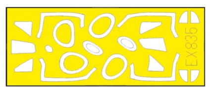 Eduard EX835 1/48 Mask Aircraft- Vampire F3 TFace for ARX