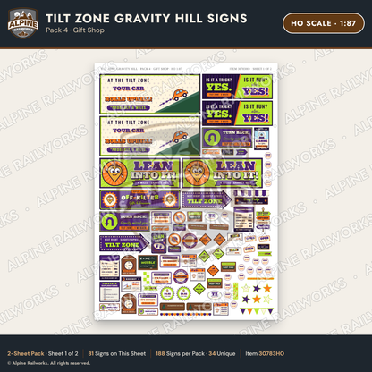 Alpine Railworks 30783HO HO Scale Roadside Signs - Mystery Spot