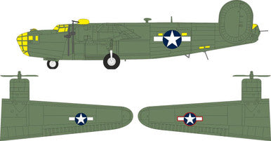 Eduard CX701 1/72 B-24D US National Insignia MASK for AIRFIX