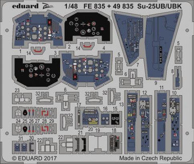 Eduard FE835 1/48 Su-25UB/UBK for Smer Photo Etch Detail Set