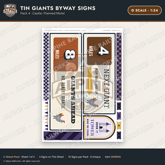 Alpine Railworks 30993G G Scale Roadside Signs - Scrap Metal Giants