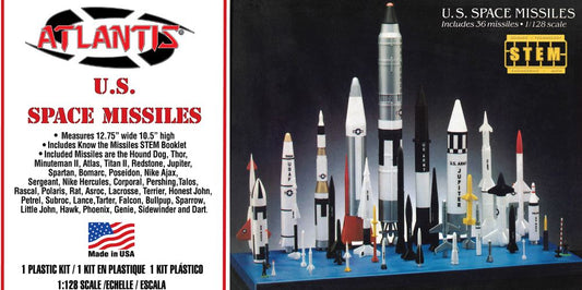 Atlantis Models 6871 1/128 US Space Missiles (36 diff) w/STEM Booklet (formerly