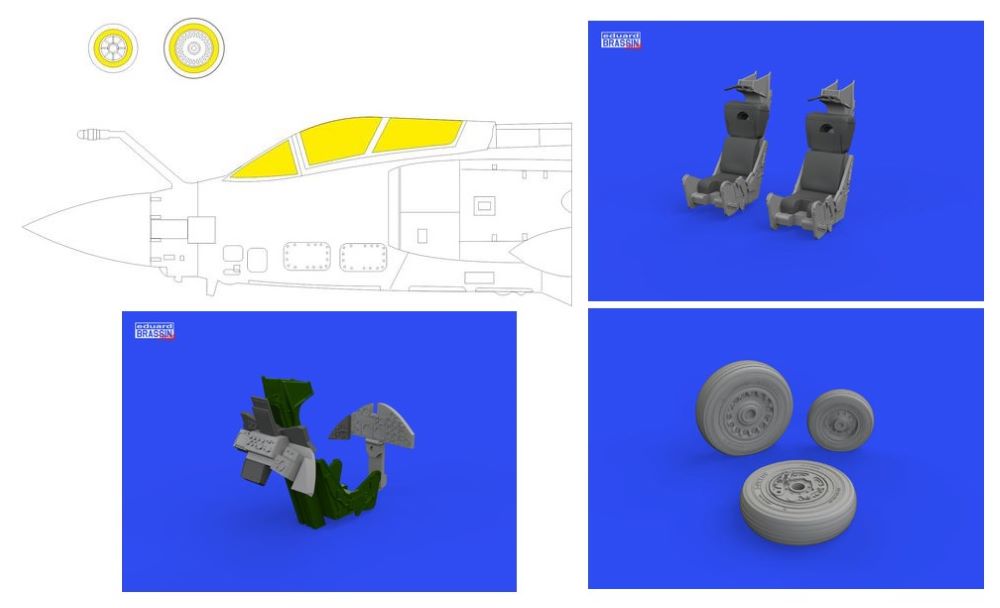 Eduard 644199 1/48 Aircraft- Buccaneer S2C/D LooKplus for ARX (Mask, Photo-Etch