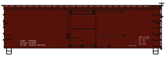 Accurail 1397 Ho 36'Dbl Sht Wood Boxcar Data