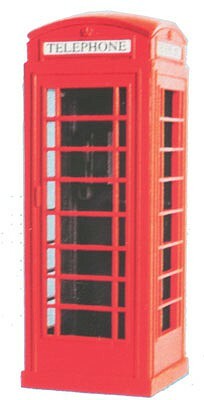 Peco LK760 O Scale British Telephone Box -- Red - Kit