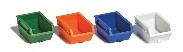 Busch 7752 HO Scale 1.6yd 1.5m Cu. Dumpster 4-Pack