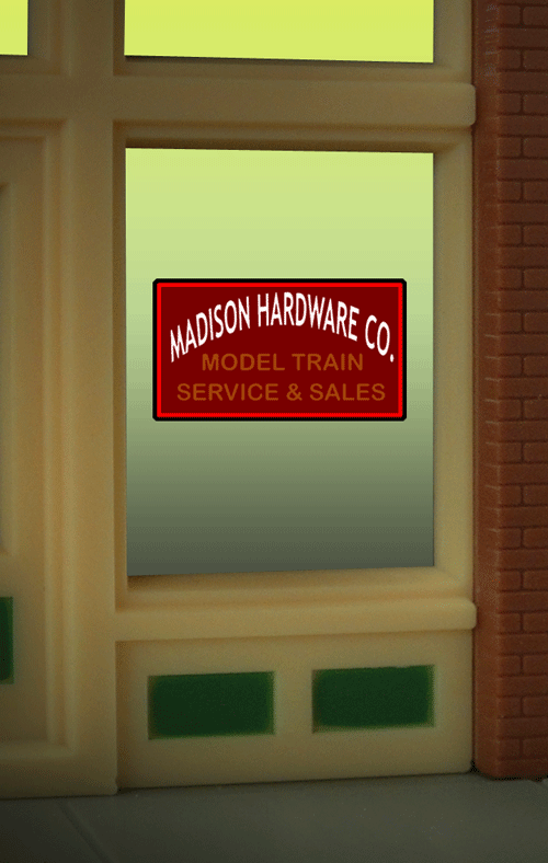 Miller Engineering 8920 O/HO Scale Madison Hardware Window