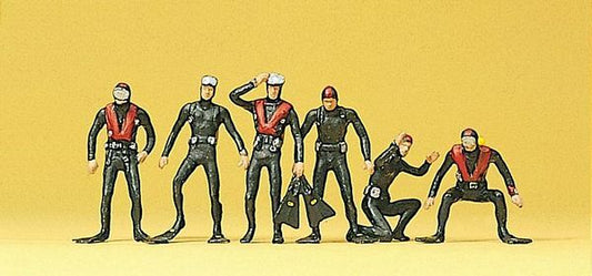 Preiser 10249 HO Scale Recreation & Sports SCUBA Divers pkg(6)