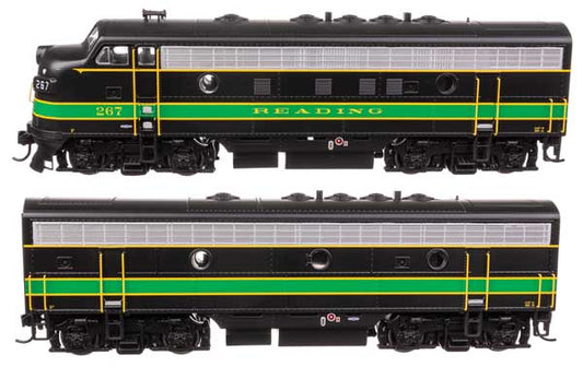 Walthers Mainline 910-11414 HO Scale EMD F7 A-B Set Standard DC Reading #267A/267B