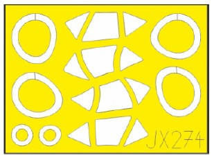 Eduard JX274 1/32 Mask PT13 Kaydet for ROD Canopy Mask Set