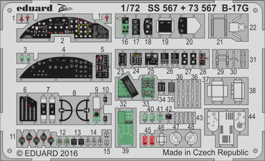 Eduard SS567 1/72 B-17G for AIRFIX Photo Etch Detail Set