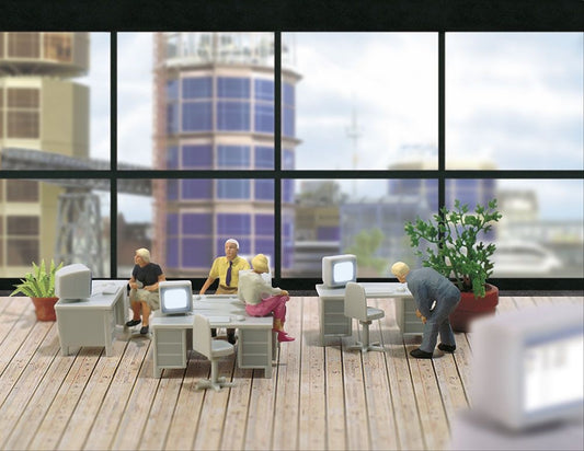 Busch 5402 HO Scale Illuminated Office Set with LEDs