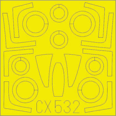 Eduard CX532 1/72 Mask F-14A for Fine Molds Canopy Mask Set