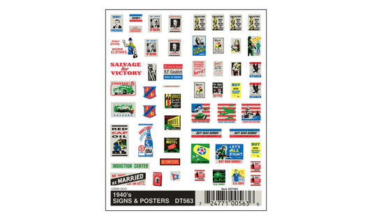Woodland Scenics DT563 All Scale 1940's Signs and Posters