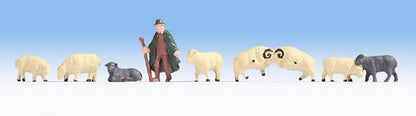 Noch 18210 HO Scale Shepherd & Sheep