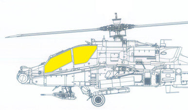 Eduard JX328 1/35 AH-64A Early TFace Canopy Mask Set MASK for