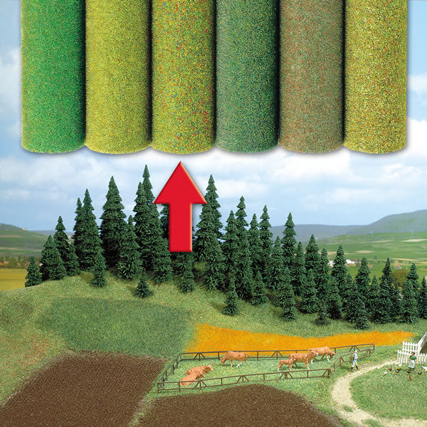 Busch 7272 A Scale Grass Mat -- Flower Field 39-3/8 x 59-1/16" 100 x 150cm