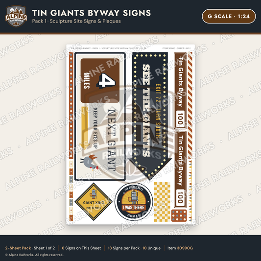 Alpine Railworks 30990G G Scale Roadside Signs - Scrap Metal Giants