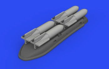 Eduard 672293 1/72 Aircraft- S199 4xETC 50 Rack w/Bomb for EDU (Decals & Resin)