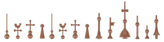 Faller 180854 HO Scale Building/Tower Finials -- 14 Different Styles