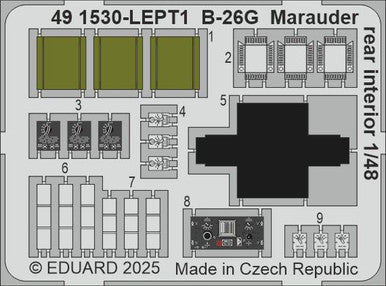 Eduard 491530 1/48 B-26G Marauder Rear Interior Photo Etched Set for