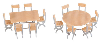 Faller 180957 HO Scale 2 Tables and 12 Chairs Model Kit