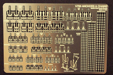 Gold Medal Models 700-20 1/700 Gold Medal ANCHORS AND CHAINS (72