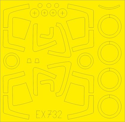 Eduard EX732 1/48 Mask Aircraft- Su27S TFace for KTY