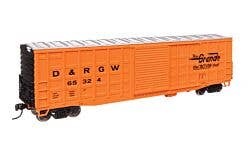 Walthers Mainline 910-46712 HO 50' Waffle Side Boxcar D&RGW #65324