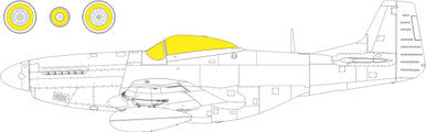 Eduard JX284 1/32 P-51D Tface Masking Sheet for Revell Canopy Mask Set
