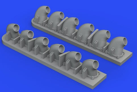 Eduard 632161 1/32 Aircraft- P40E Exhaust Stacks for TSM (Resin)
