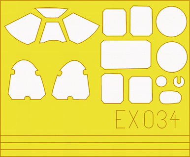 Eduard EX034 1/48 Paint Mask for TAMIYA P-51B Canopy Mask Set