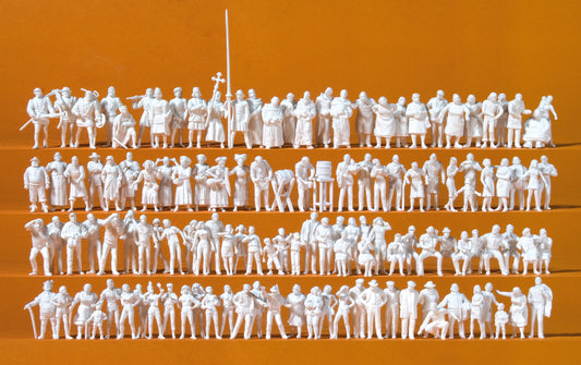 Preiser 16359 HO Scale Medieval Festival Unpainted Kit, 125