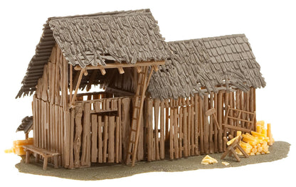 Faller 130294 HO Scale Log Barn Building Kit