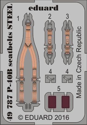 Eduard 49787 1/48 Seatbelts P-40B Steel for AIR (Pre-Painted)