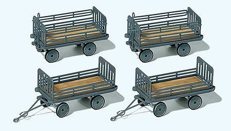 Preiser 17129 HO Scale Baggage Trailer for Electric Baggage Cart - Kit DB (4)