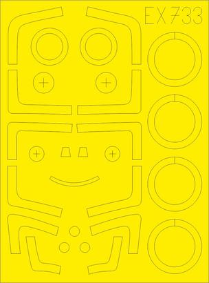 Eduard EX733 1/48 Mask Aircraft- Su27UB for KTY