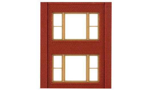 Design Preservation Models 30164 HO Scale Modular Building System(TM) -- Two-Story Wall Sections w/2 20th Century Windows - Kit